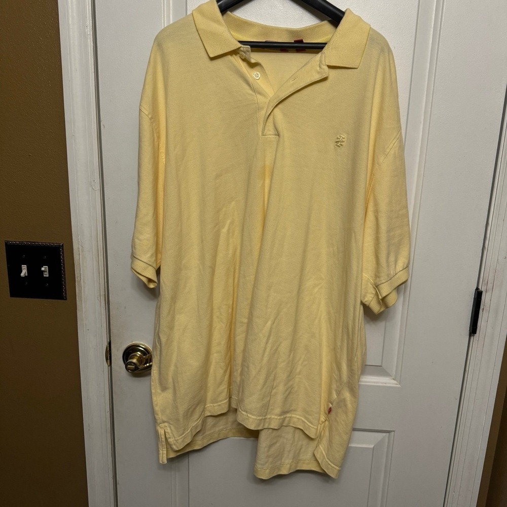 Preowned 3XL. yellow Izod collared polo shirt
